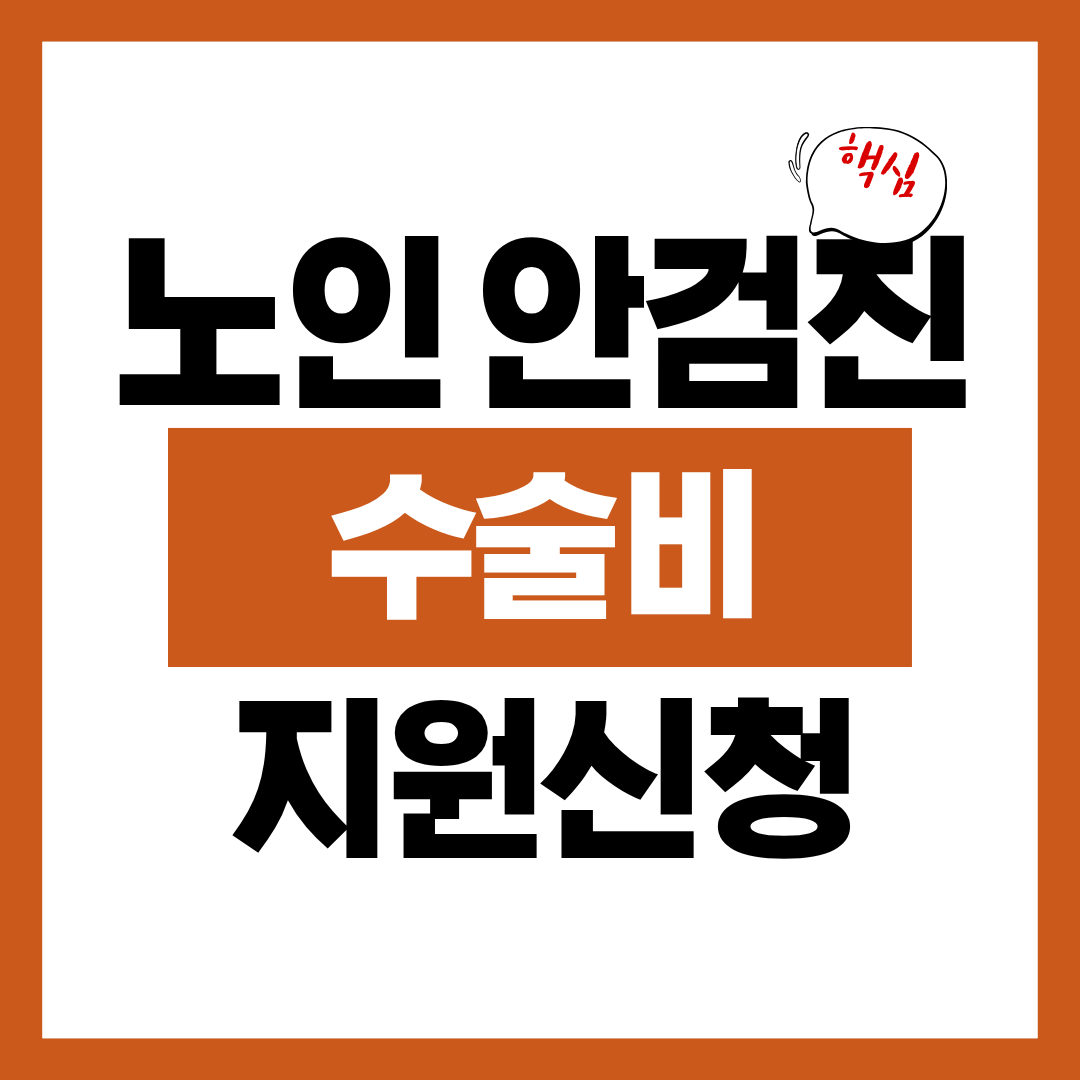 노인 안검진 및 수술비 지원 신청자격과 신청방법 알아보고 바로 신청하기