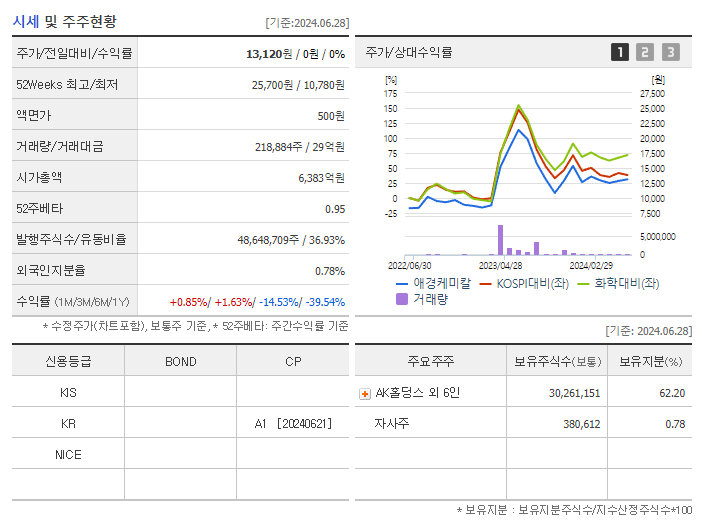 애경케미칼_기업개요