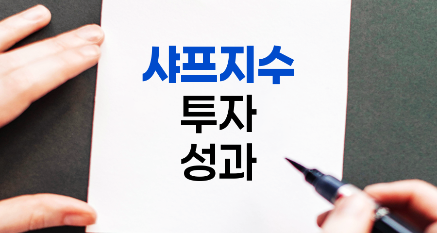 샤프지수, 투자 성과의 핵심 지표