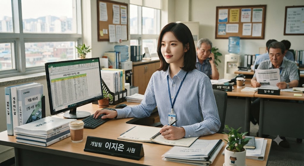 중소기업에 취업한 사회초년생의 모습