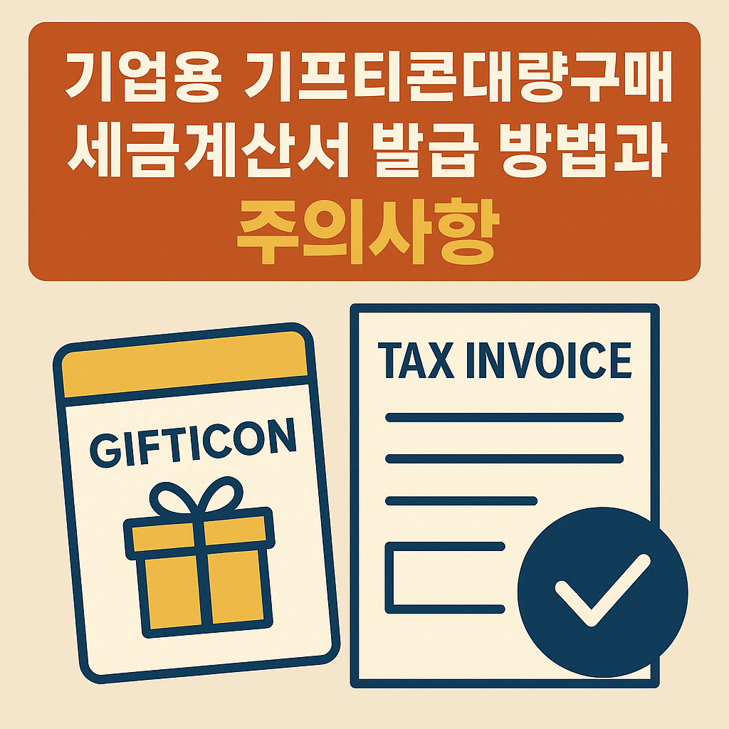 기업용 기프티콘대량구매 세금계산서 발급 방법과 주의사항