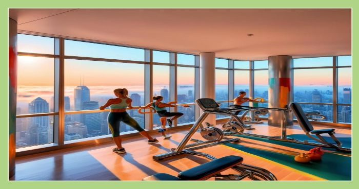 "헬스장 체육시설 소득공제 도심 운동시설"에서 운동하는 사람들