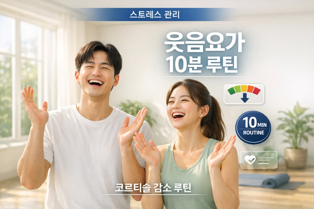 웃음요가 10분 루틴, 코르티솔 39%까지 낮출 수 있을까