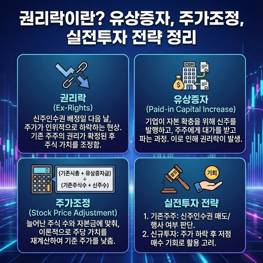 권리락이란? 유상증자, 주가조정,실전투자 전략 정리 관련 사진