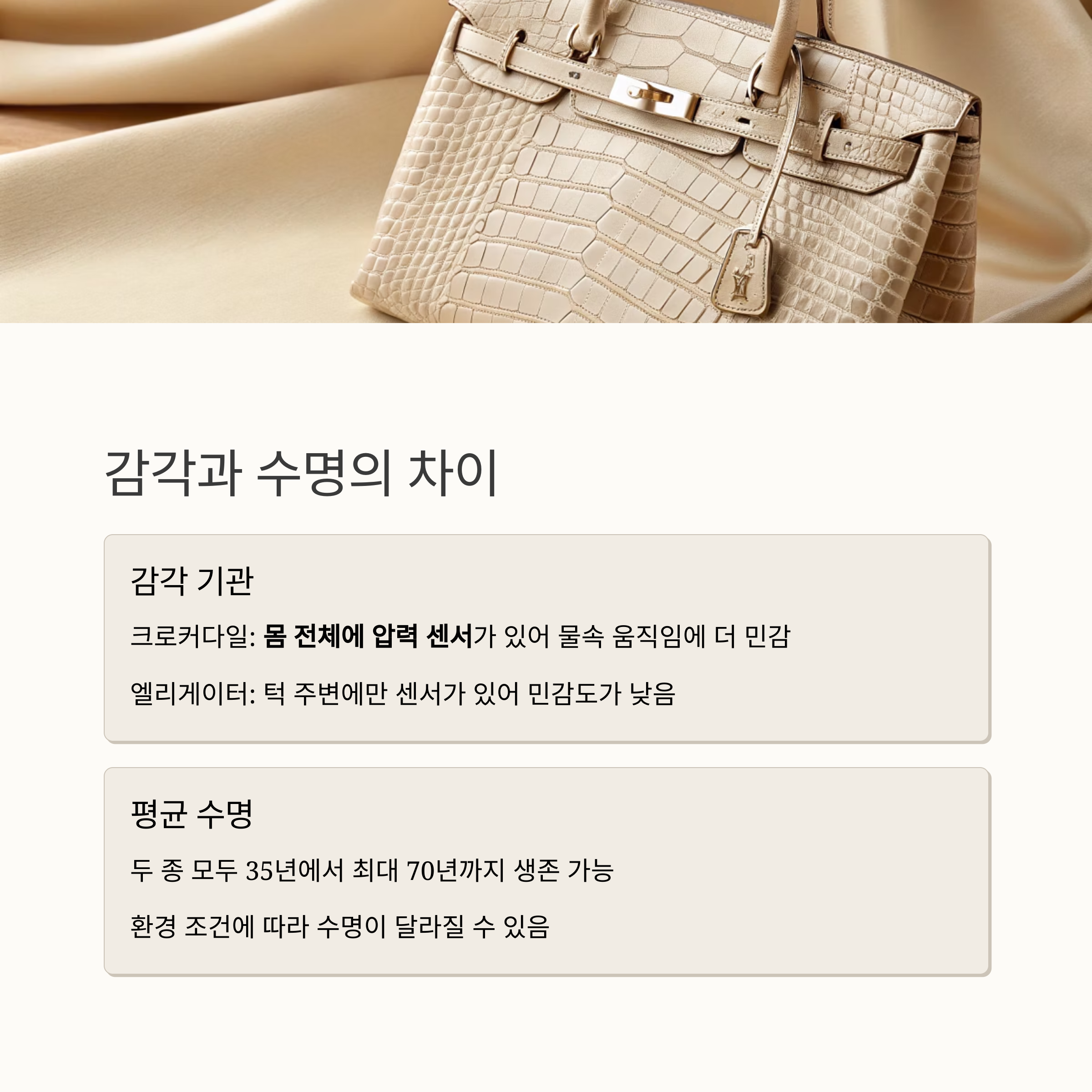 감각과 수명의 차이