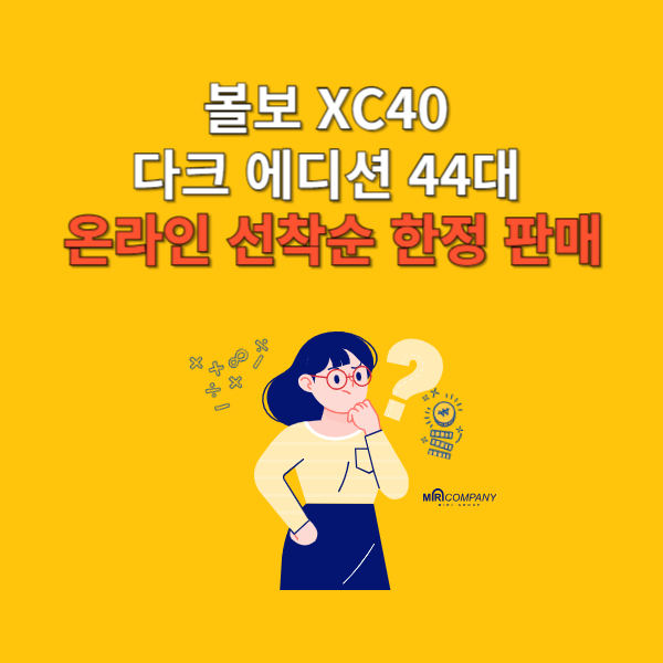 볼보 XC40 다크 에디션 44대 온라인 선착순 한정 판매