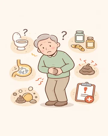 노인에게 나타나는 변비 증상과 헷갈리기 쉬운 신호3