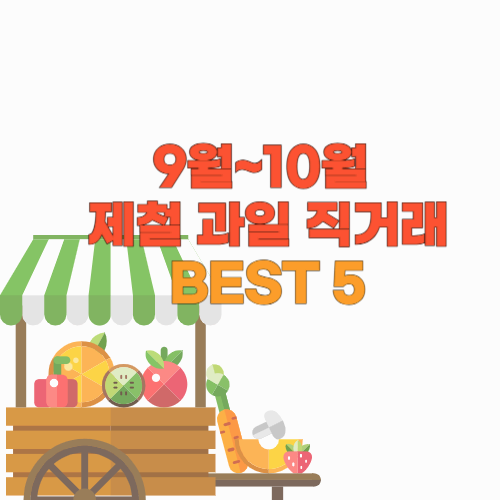 9~10월 제철 농산물 직거래장터 BEST 5