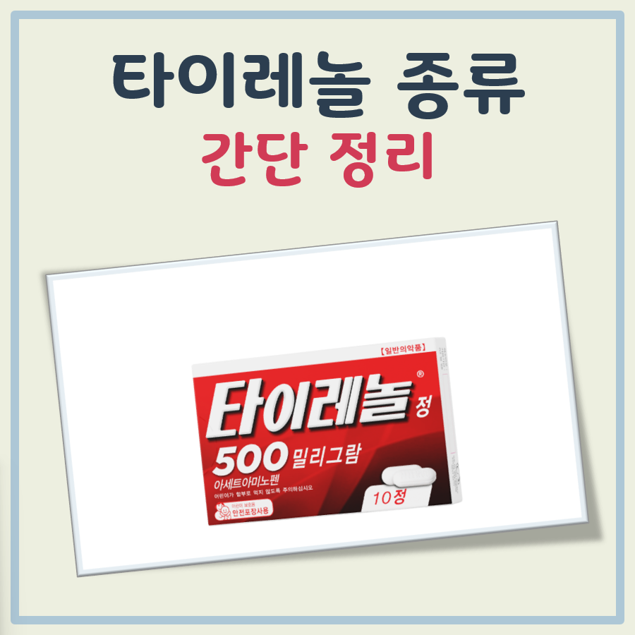 타이레놀 종류 대표 이미지