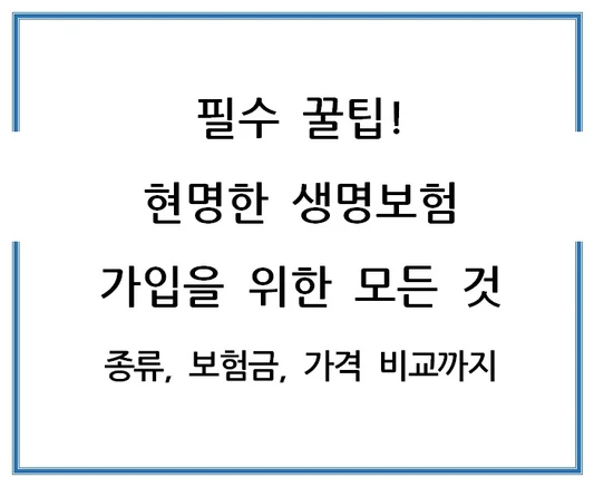 필수-꿀팁-현명한-생명보험-가입을-위한-모든-것-종류-보험금-가격-비교까지
