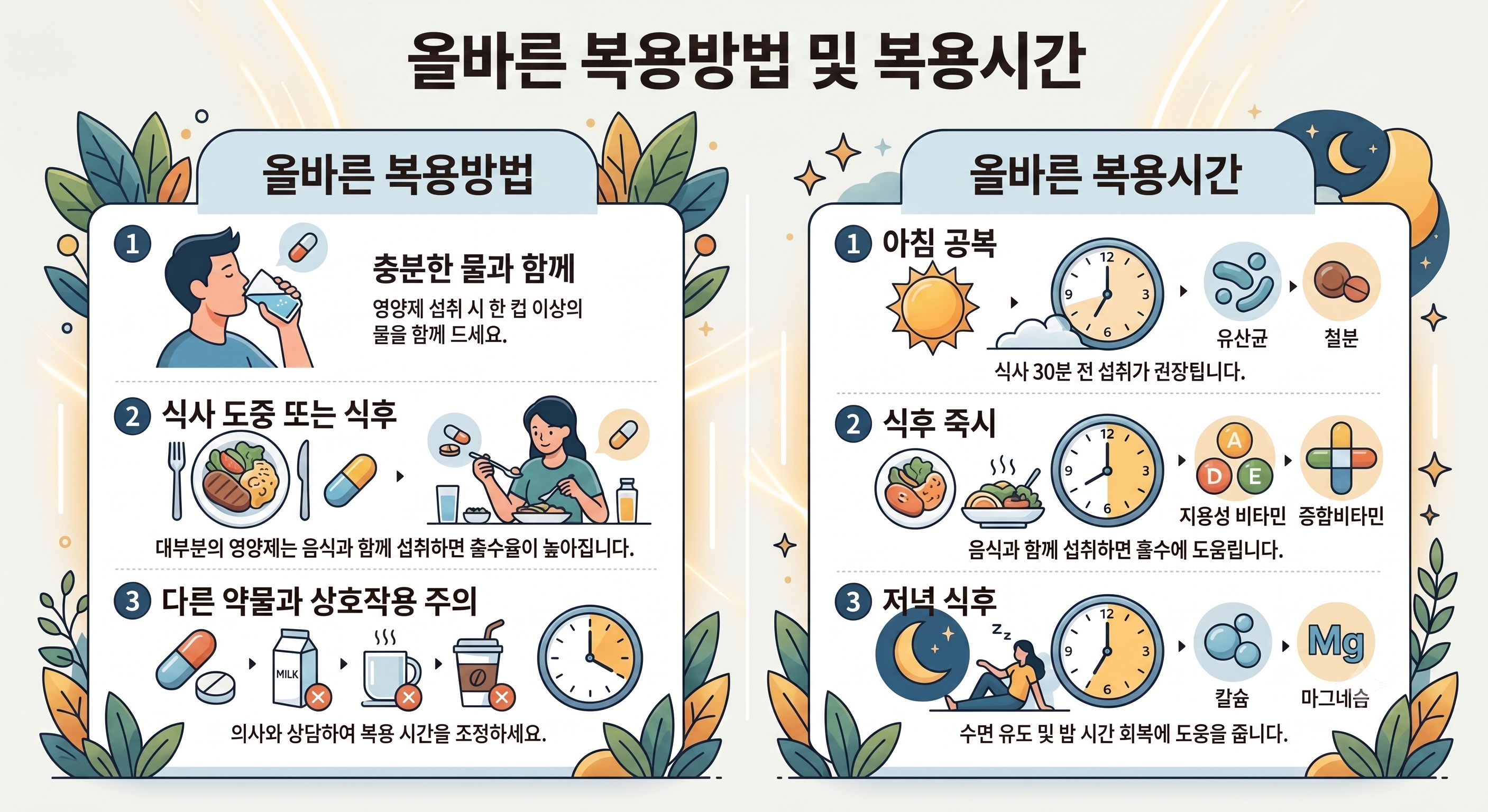 복용방법과 복용시간