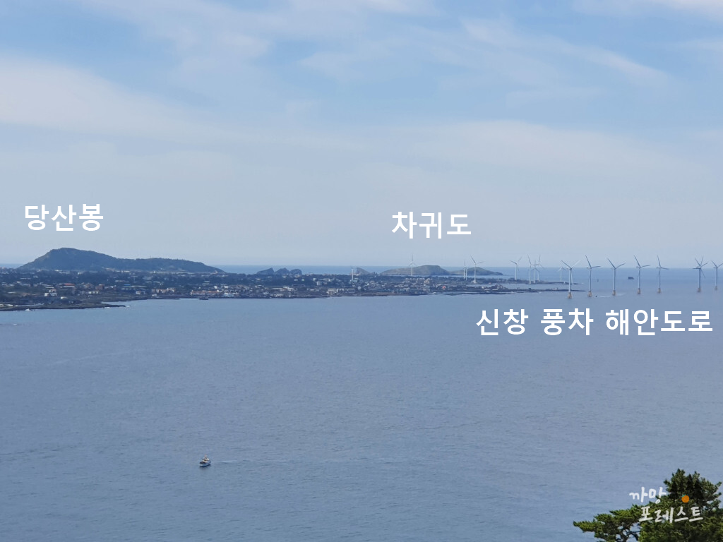 비양봉에서 바라본 풍차