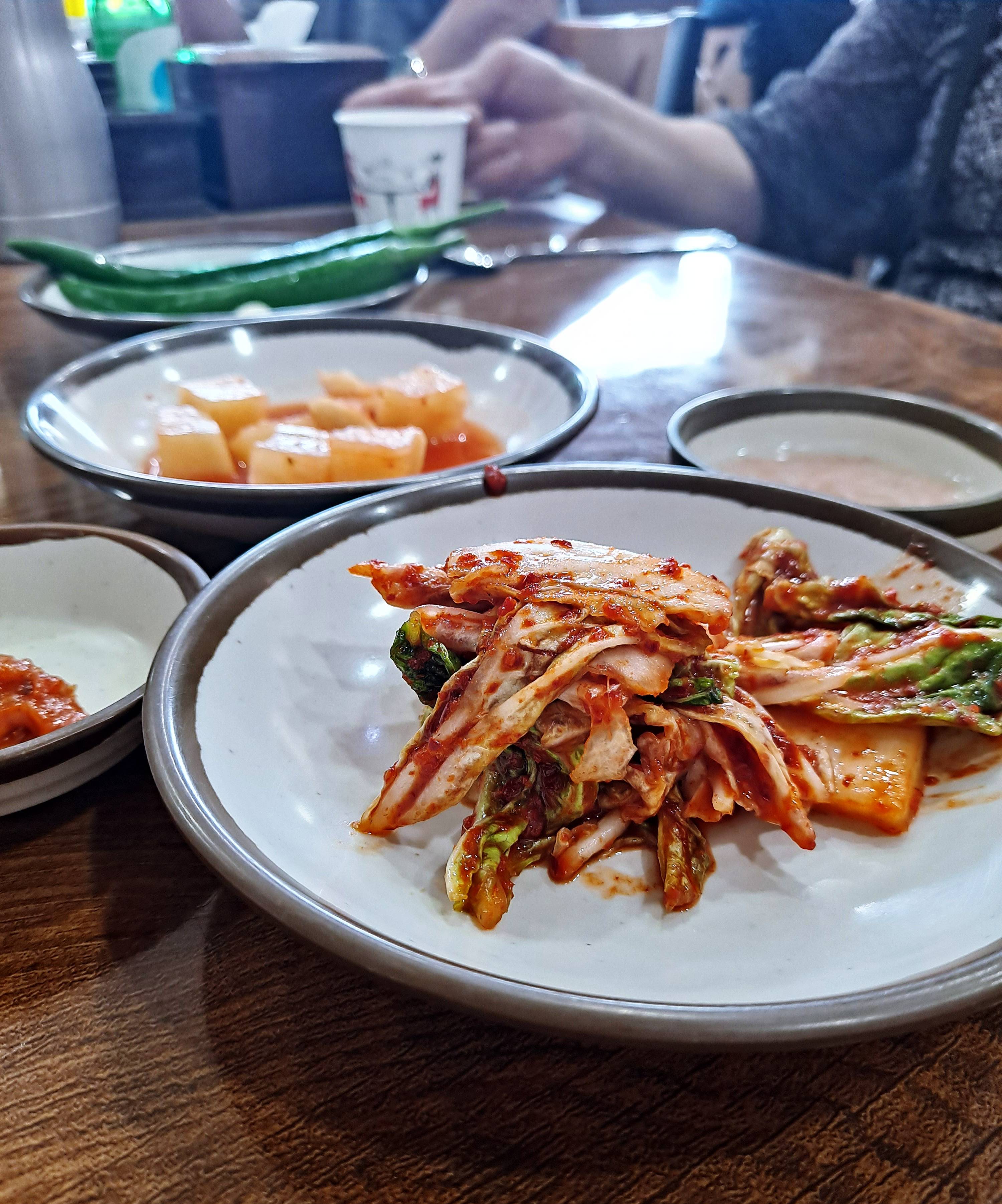 진천토종순대 반찬세팅