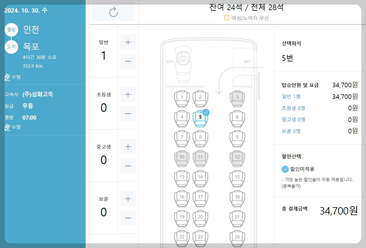 수원고속버스터미널 버스예매꿀팁