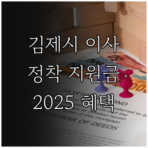 2025 김제시 전입 혜택: 장려금 ..
