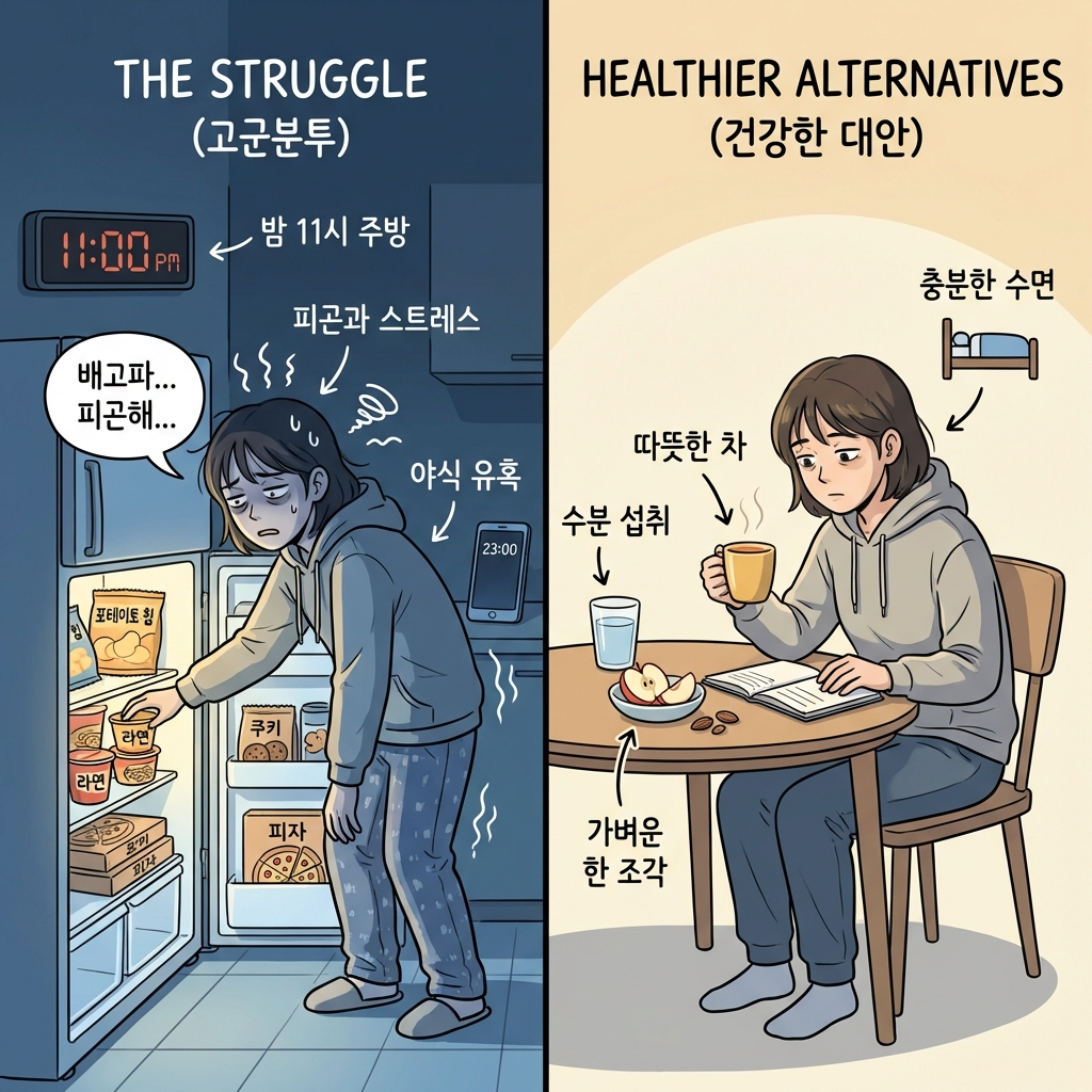 야식 끊는 법, 밤마다 배고픈 이유와 식욕 줄이는 전략