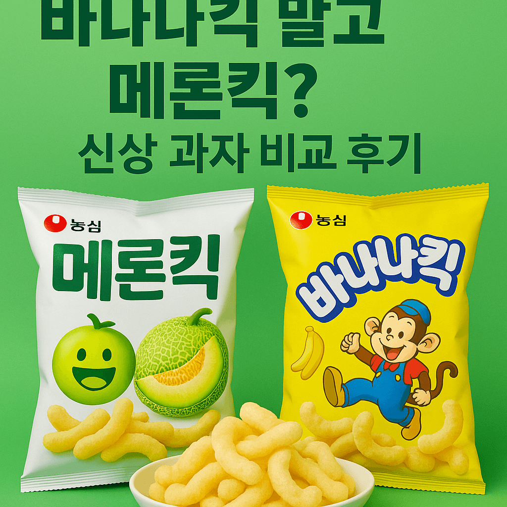 바나나킥 말고 메론킥 신상 과자 비교 후기