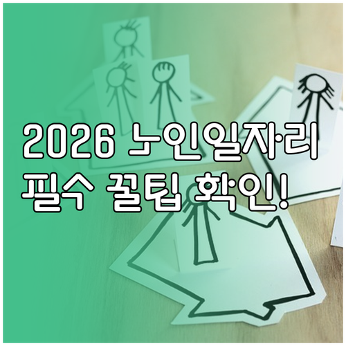 2026년 노인일자리 사업 모집 시기..