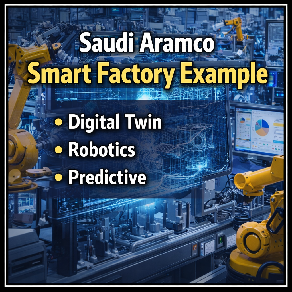 사우디아람코 스마트 팩토리 사례: 디지털 트윈, 로봇, 예측