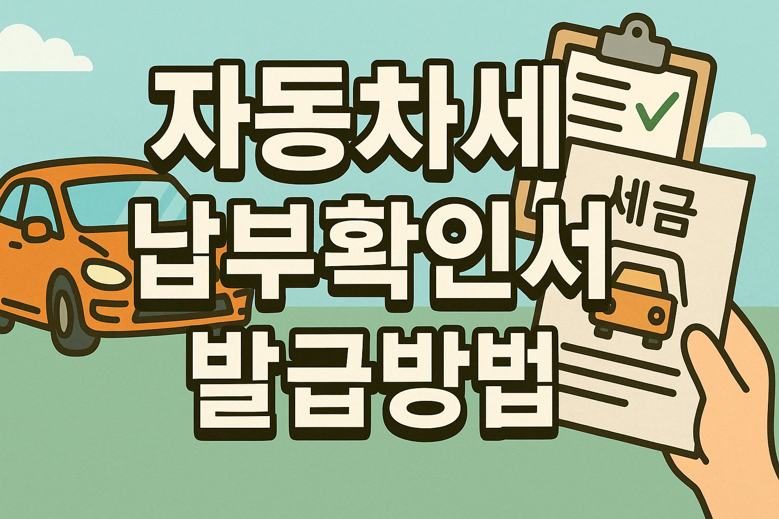 자동차세 납부확인서 발급방법