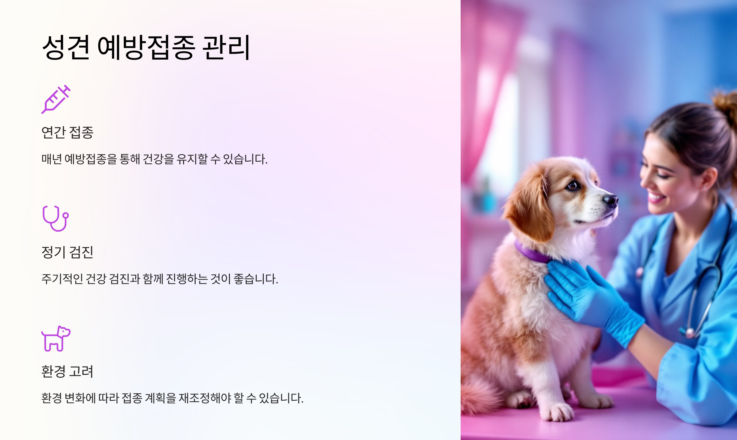 성견 예방접종 관리