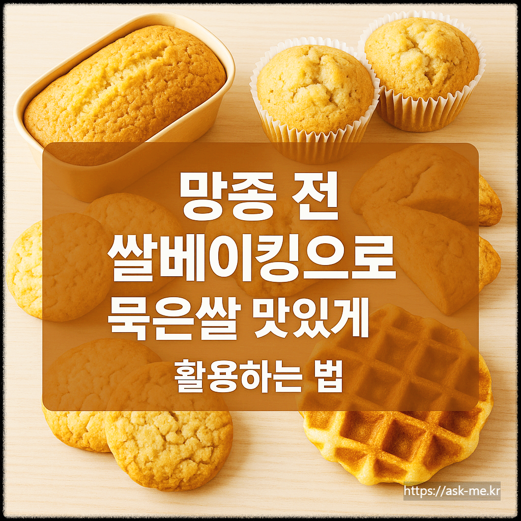 🌾지금이 딱! 망종 전 쌀베이킹으로 묵은쌀 맛있게 활용하는 법