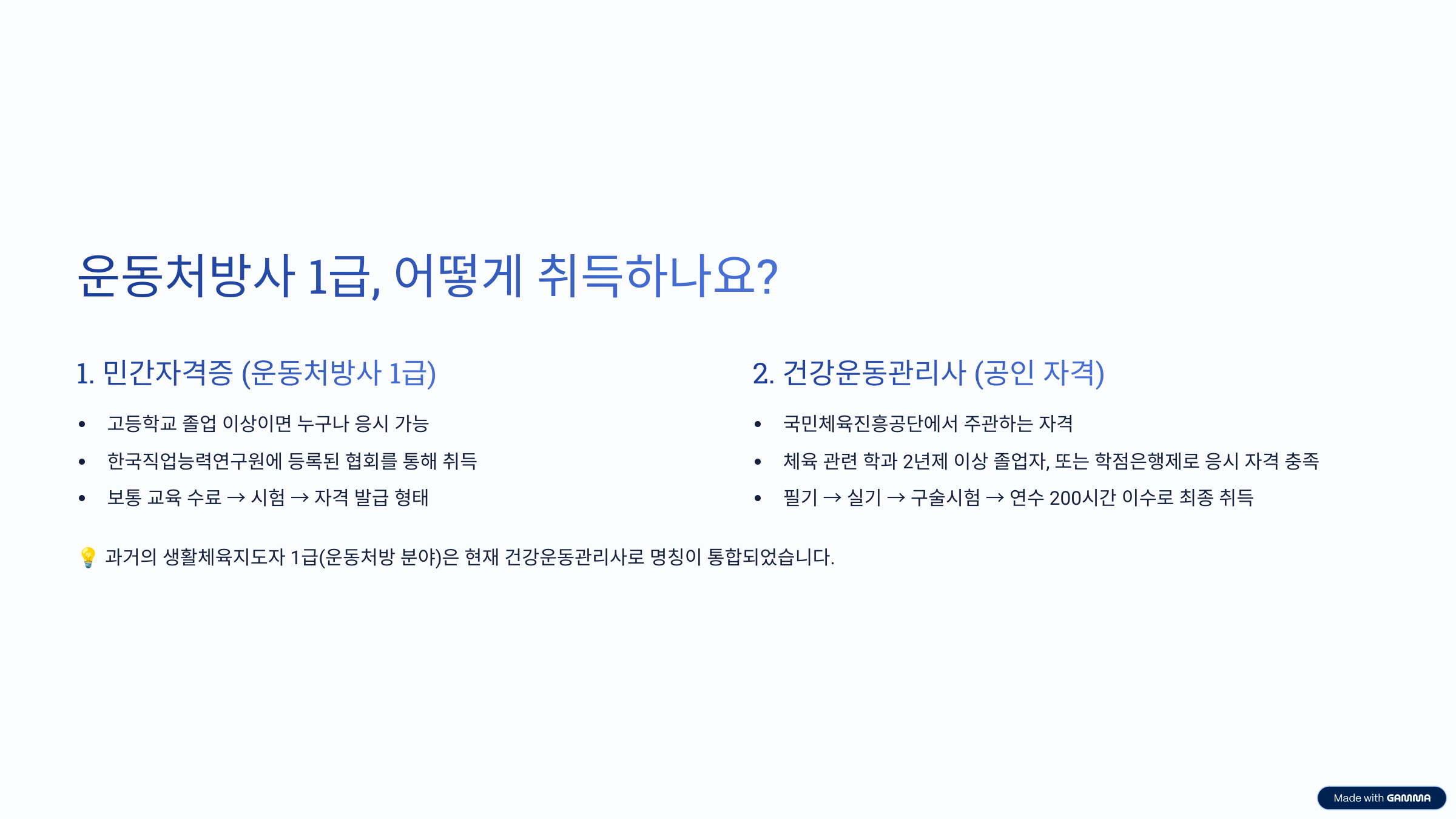 운동처방사 1급 시험 정보|필기·실기·구술 한 번에 합격하기