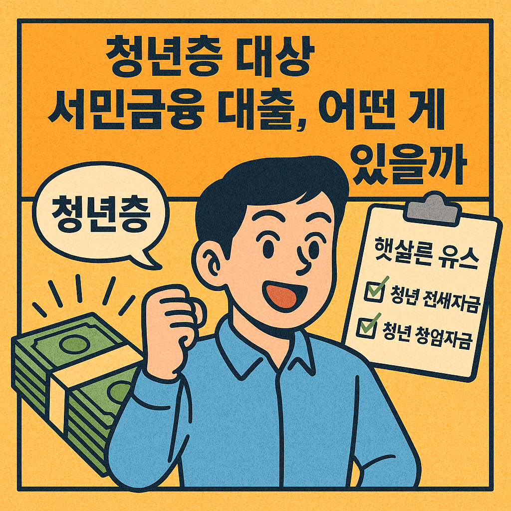청년층 대상 서민금융 대출, 어떤 게 있을까?