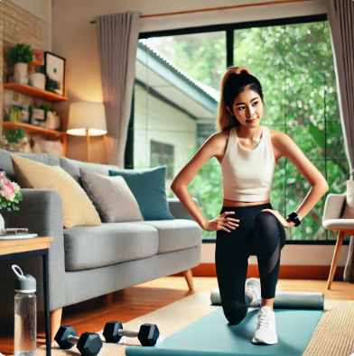 실내 다이어트 운동법 사진