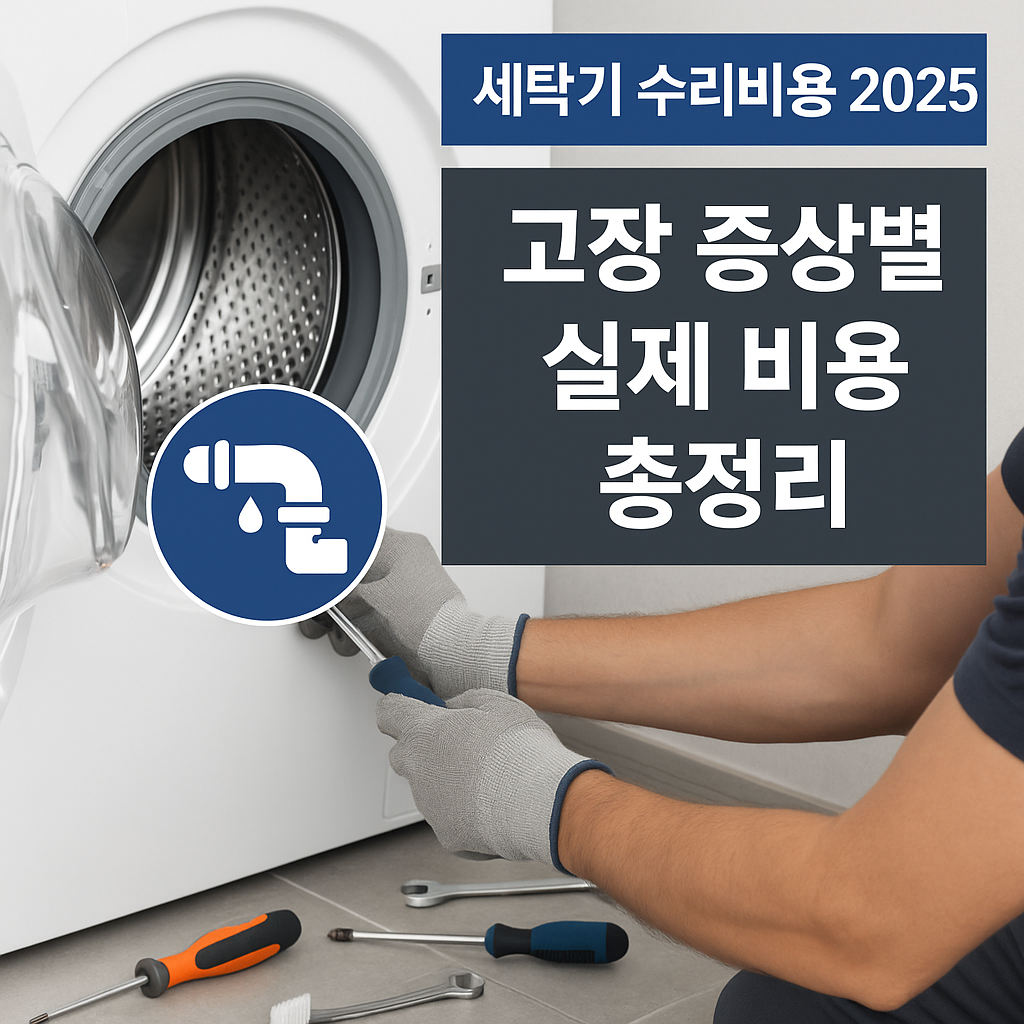세탁기 수리비용ㅣ고장 증상별 실제 수리비와 방문수리 비교 정리
