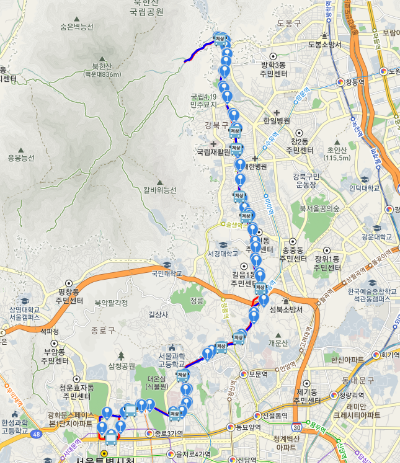 109번버스 노선도