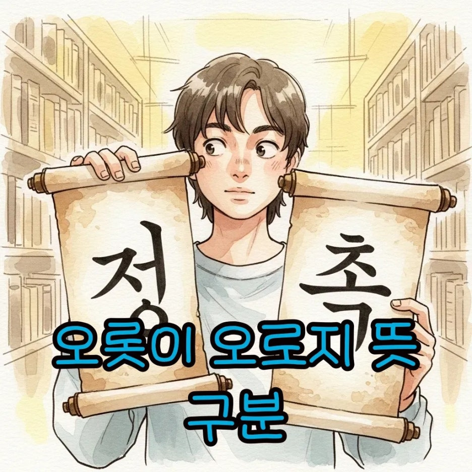 두 단어의 미묘한 차이를 이해하는 모습