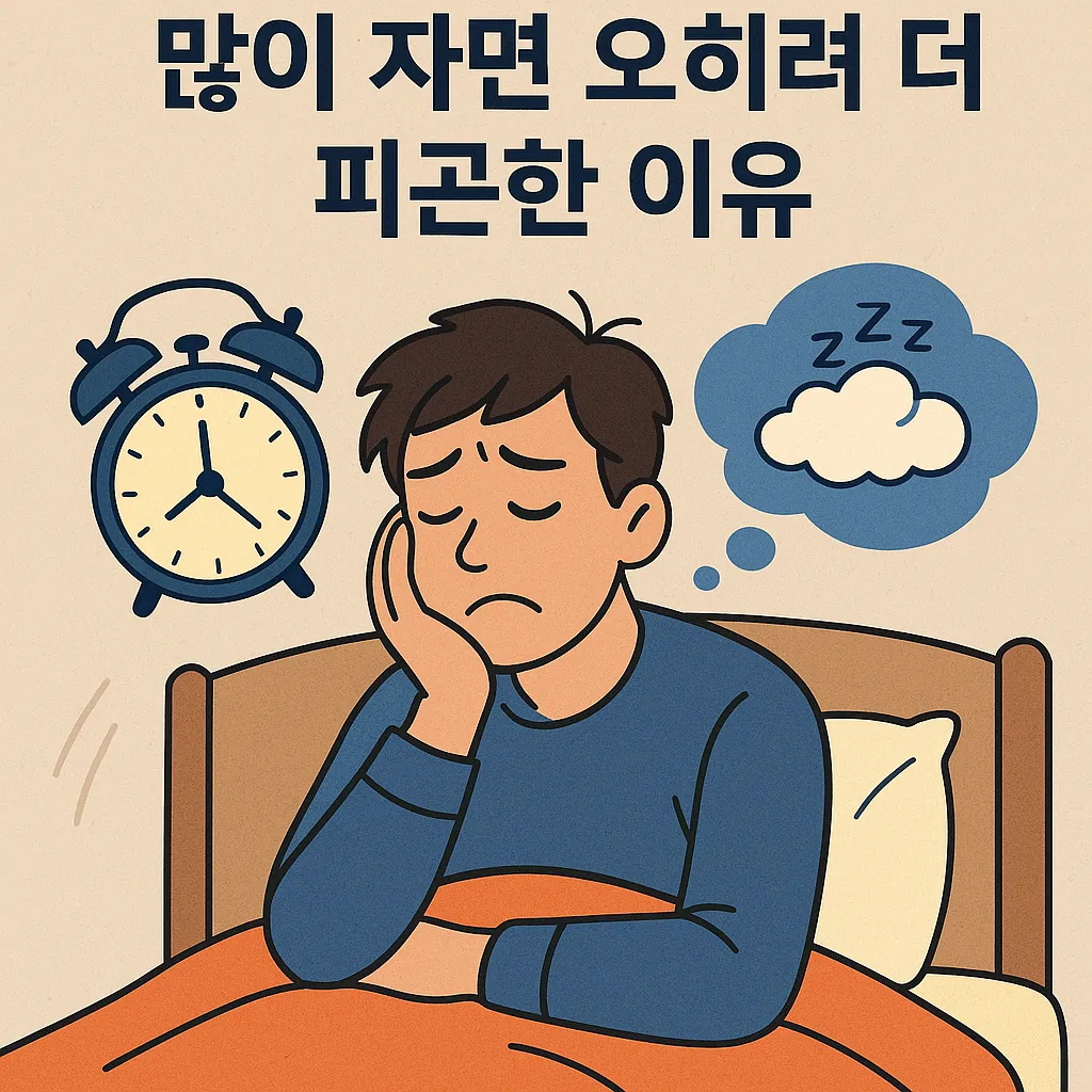 침대에-누워-하품하며-피곤함을-느끼는-남성의-일러스트-이미지