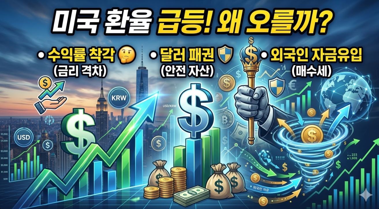 미국 환율 상승 이유 설명 포스팅 썸네일 사진