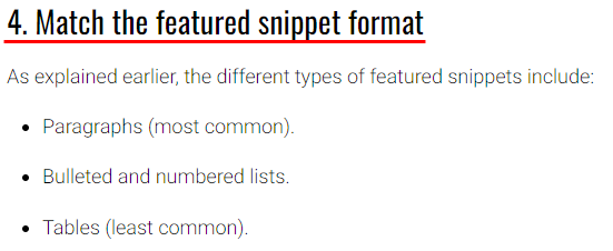 4. 추천 스니펫 형식에 맞추자