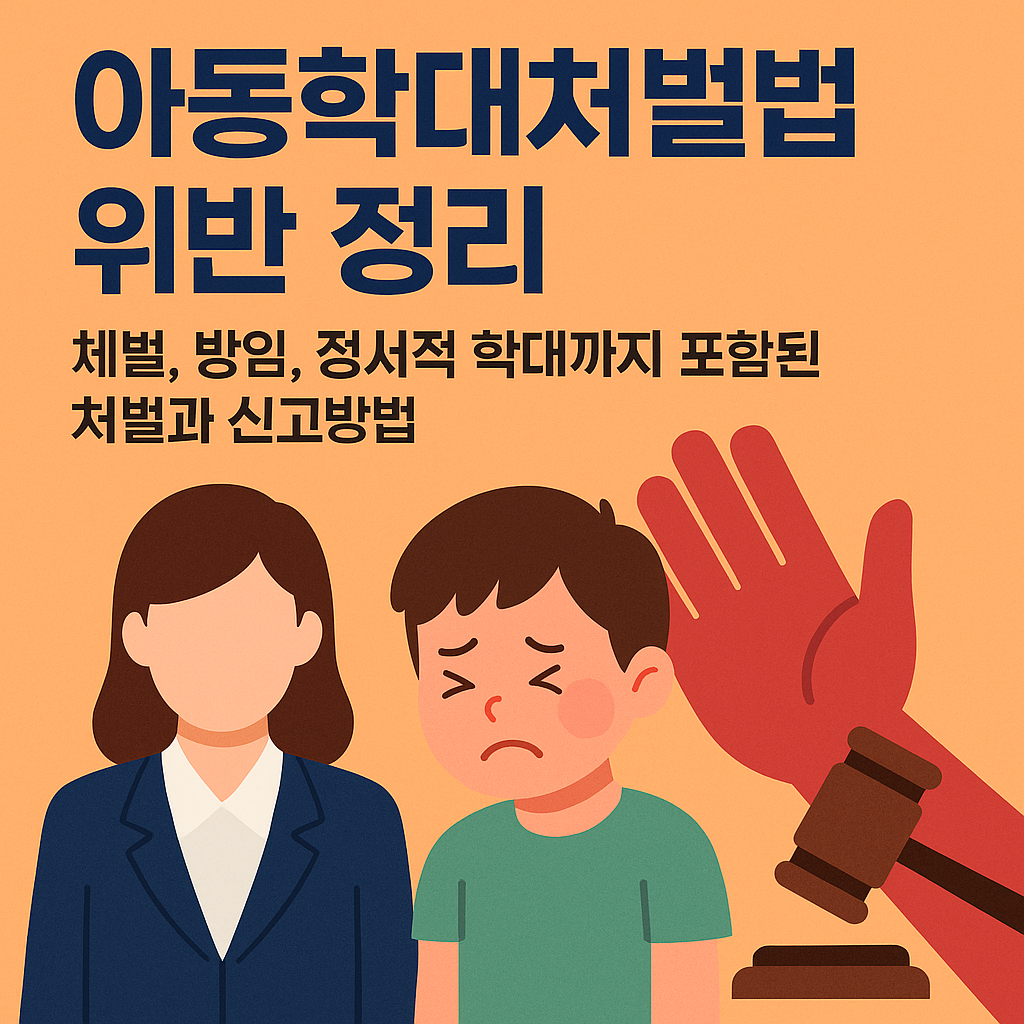 아동학대처벌법 위반 정리