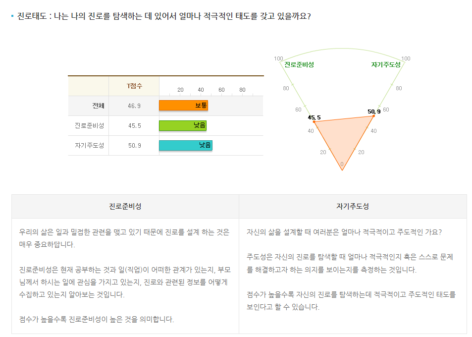 초등학생 진로인식검사