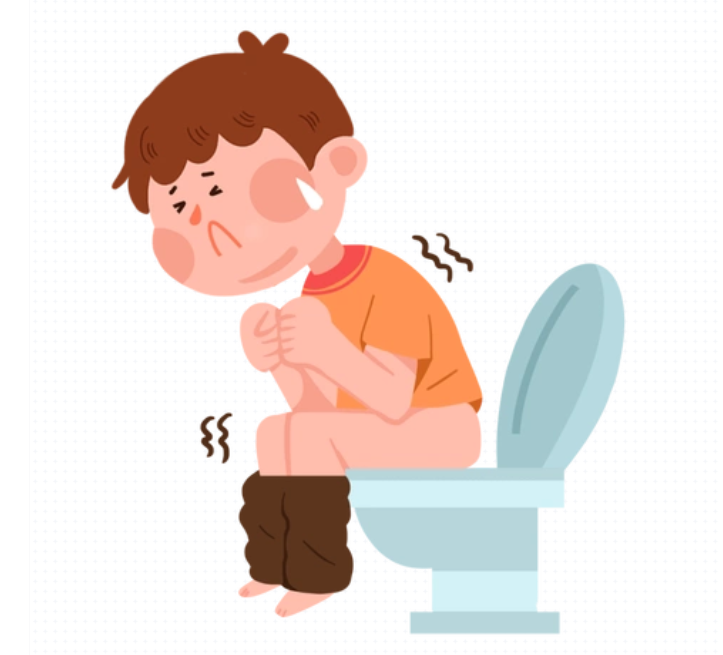 변비때문에변기에서힘주고있는그림