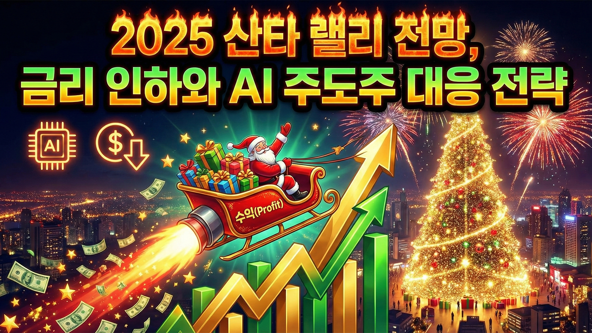 2025 산타 랠리 전망, 금리 인하와 AI 주도주 대응 전략 썸네일