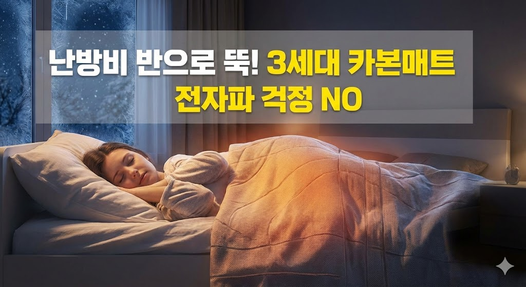 난방비 반으로 뚝! 3세대 카본매트 전자파 걱정 NO!