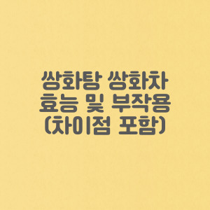 커피 대신 마실 수 있는 쌍화차 (쌍화탕) 효능 및 부작용(차이점, 먹는방법 )