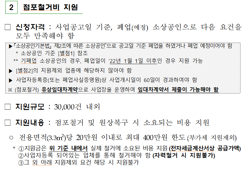 소상공인 폐업지원금