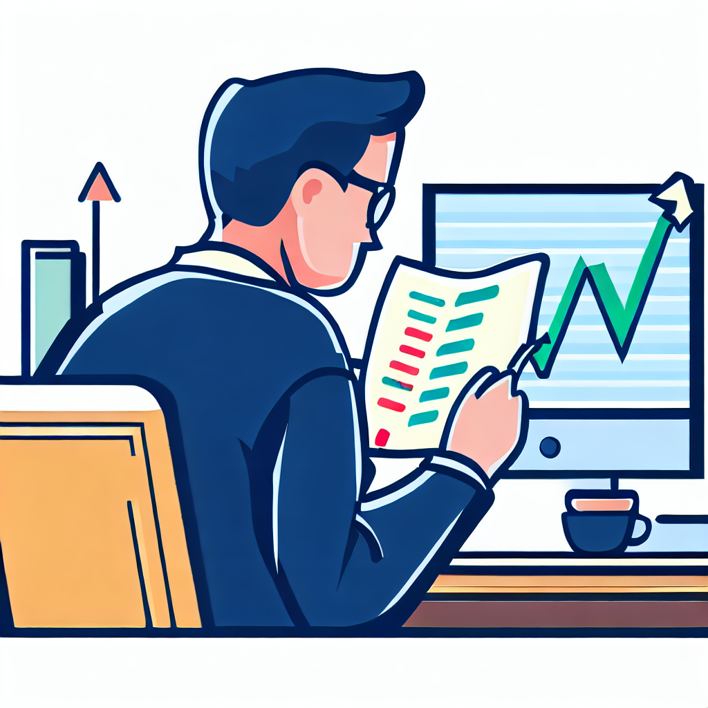(Regularly review your investment results and adjust your strategy - Vector style Image)