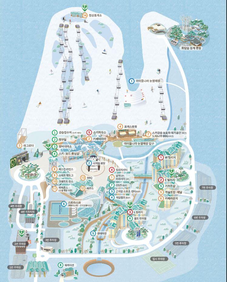 곤지암 리조트 가이드맵