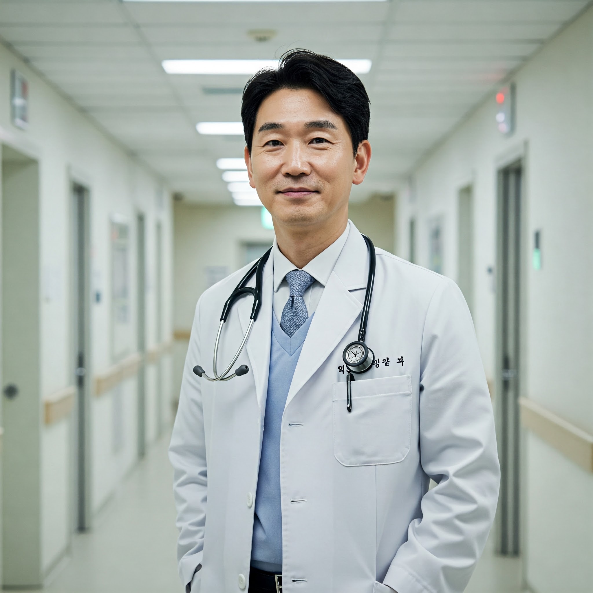 가운을 입은 의사