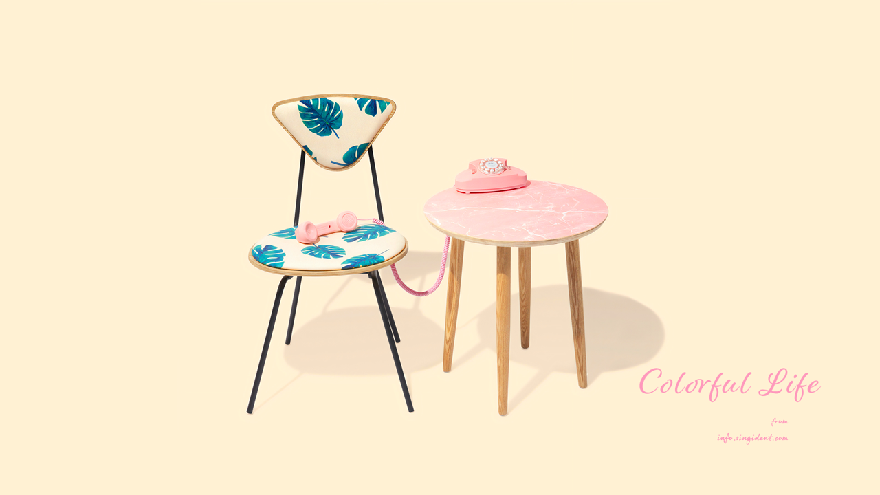 05 핑크 전화기 C - Colorful Life 핑크배경화면