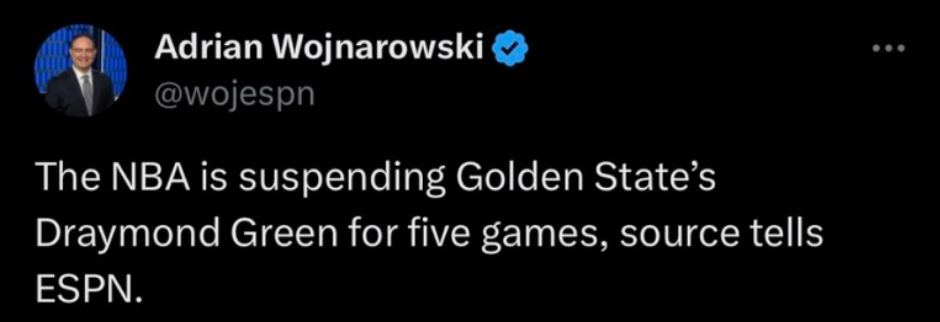 그린 5경기 정지 징계