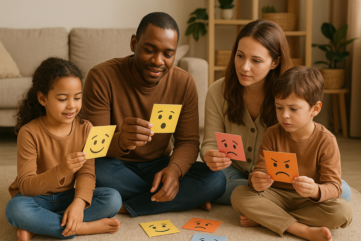 감정을 탐구하는 아이와 부모