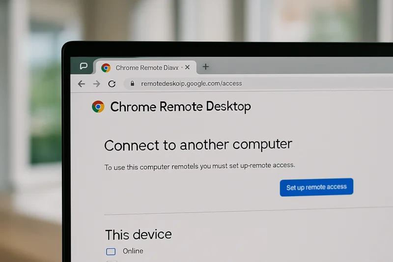 크롬 원격 데스크톱 메인화면 예시