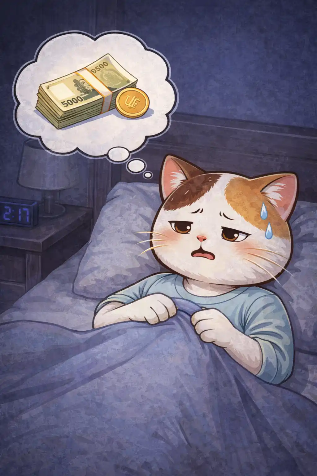 계약갱신청구권 거부로 걱정속에서 잠에 들지 못하는 세입자